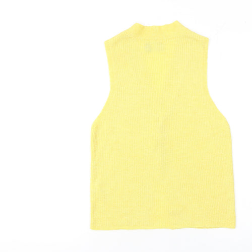 ASOS DESIGN Women’s Yellow Knit Sleeveless V-Neck Tank Top Size 8