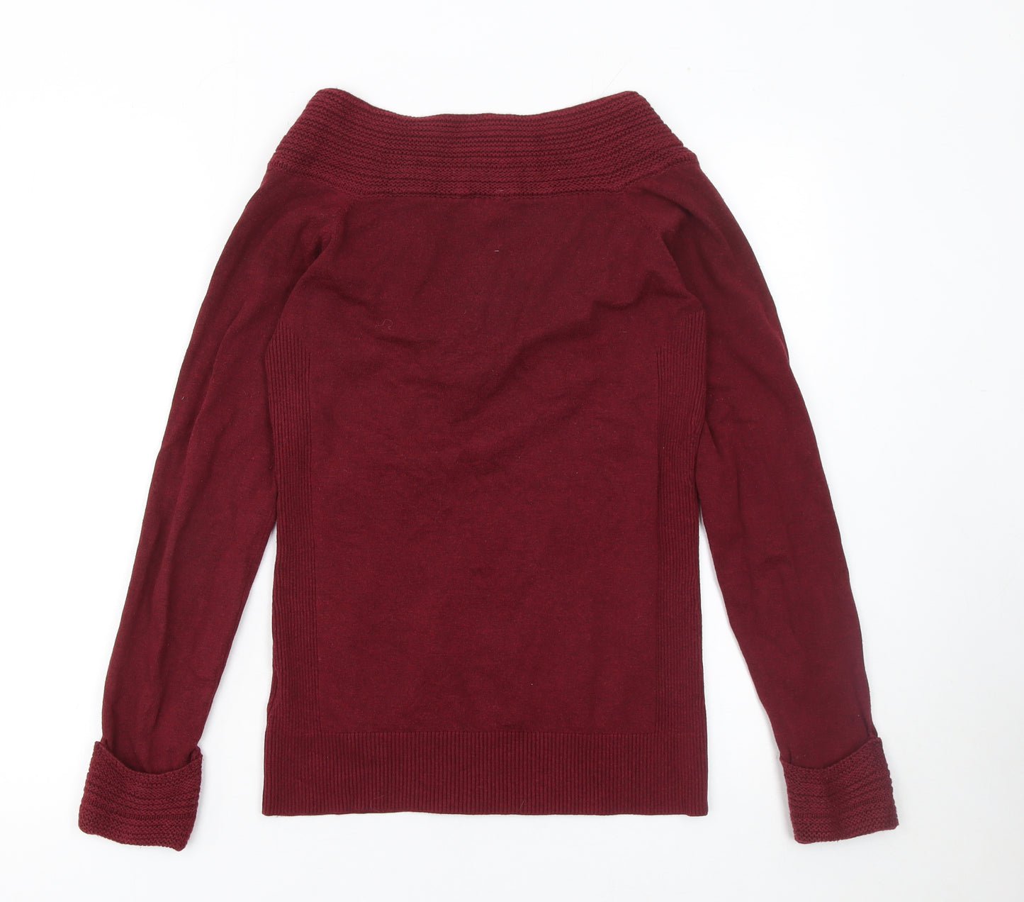 Le Chateau Women's Red V-Neck Long Sleeve Pullover Jumper Size M