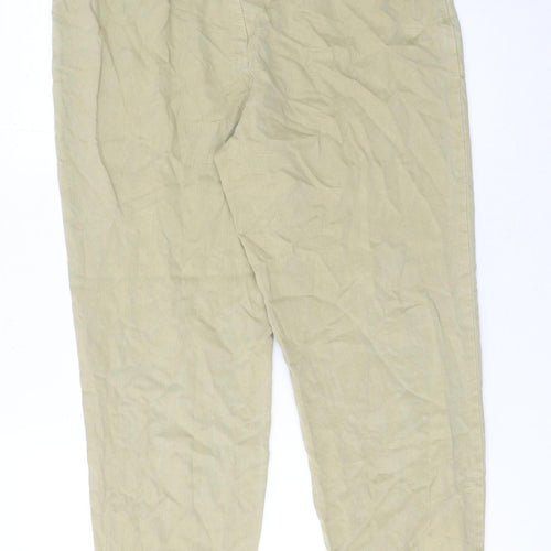 H&M Women Beige Lyocell Jogger Trousers Size 12