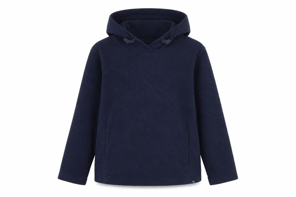 Front view of Regatta boys’ blue fleece pullover hoodie 11-12 years