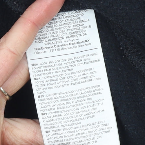 Nike Men's Blue Jogger Sweatpants L Cotton Blend Elastic Waist