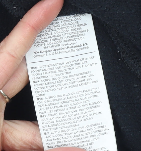 Nike Men's Blue Jogger Sweatpants L Cotton Blend Elastic Waist