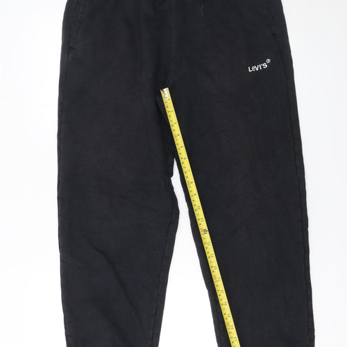 Levi's Men's Black Small Jogger Sweatpants Cotton Elastic Waist