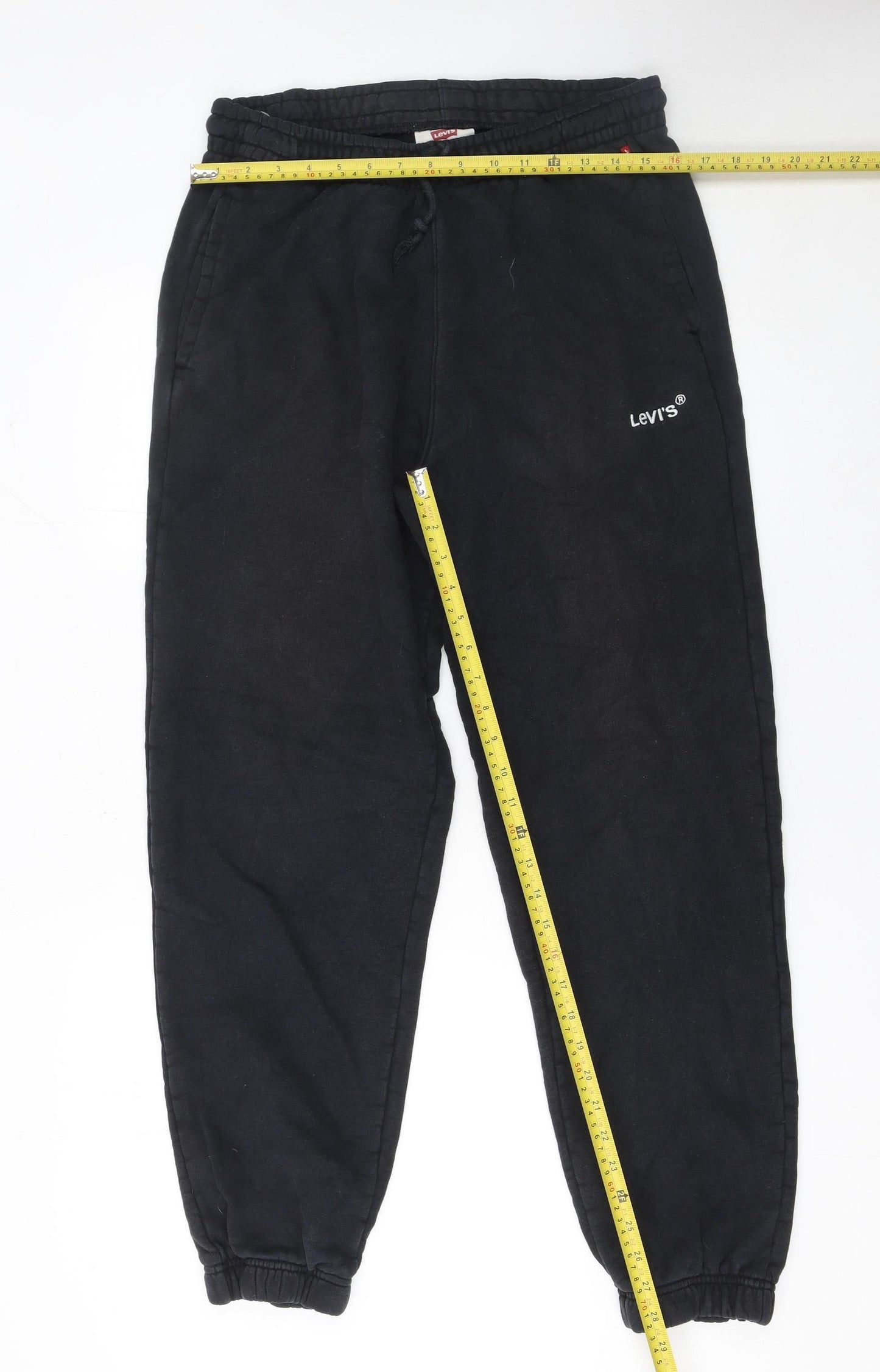 Levi's Men's Black Small Jogger Sweatpants Cotton Elastic Waist
