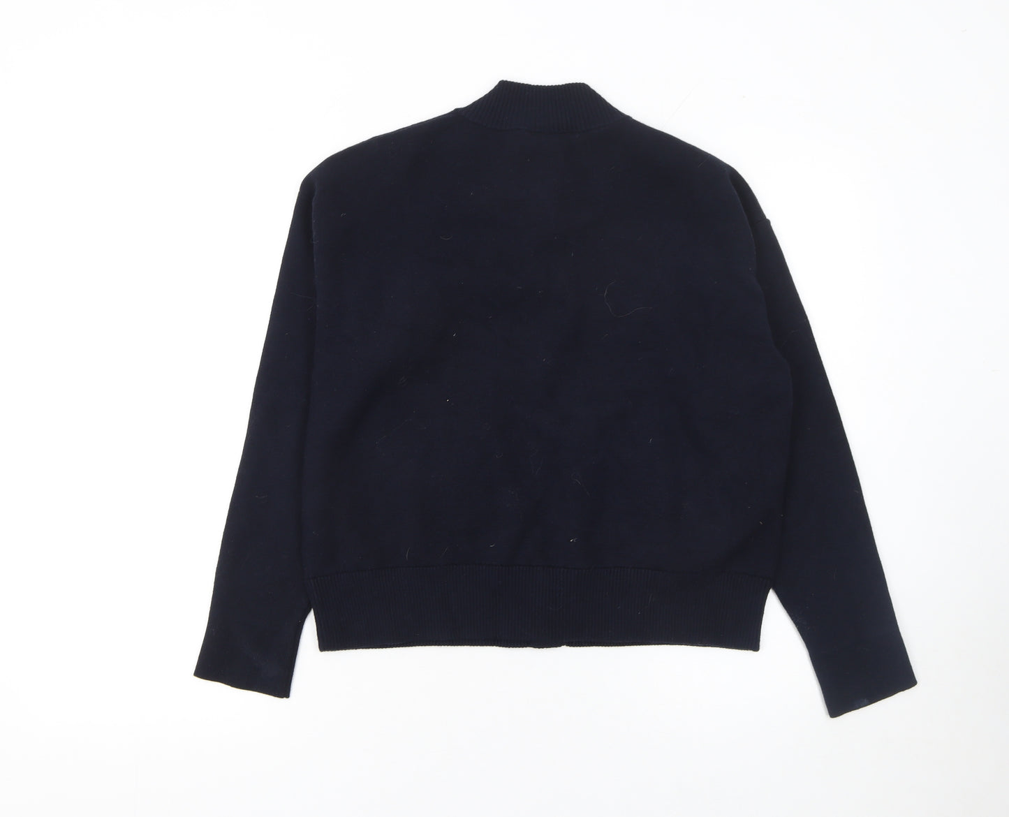 John Lewis Women Navy Blue Cardigan Size 12 Classic Knit Buttoned Jumper