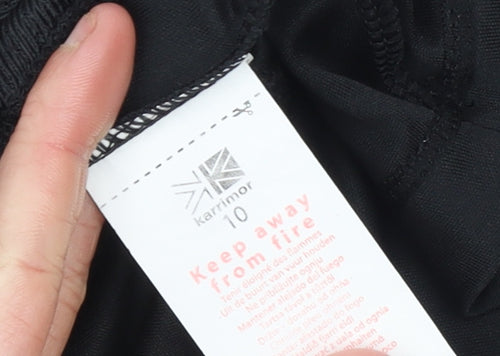 Karrimor Womens Black Size 10 Long Sleeve 1/4 Zip Running Top