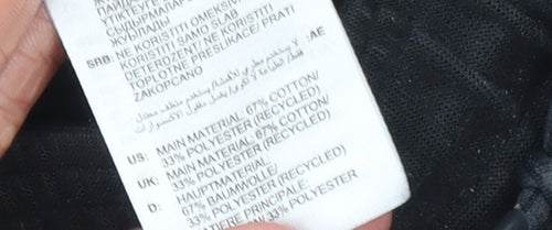 Adidas Men's Black Jogger Trousers L Cotton Polyester Reflective Trim