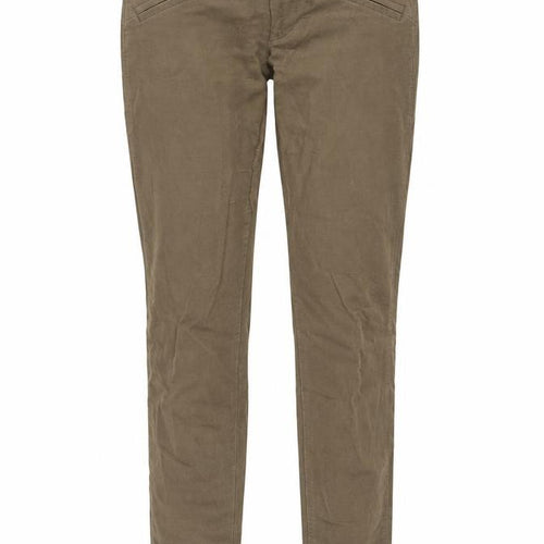 Marks and Spencer Women Brown Cotton Chino Trousers Size M