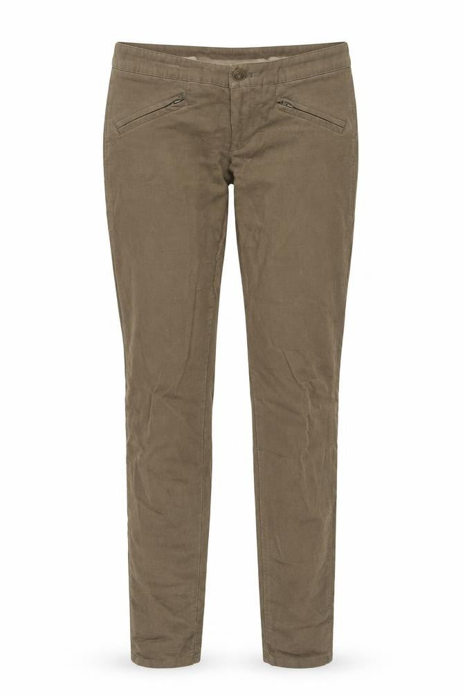 Marks and Spencer Women Brown Cotton Chino Trousers Size M