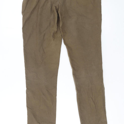 Marks and Spencer Women Brown Cotton Chino Trousers Size M