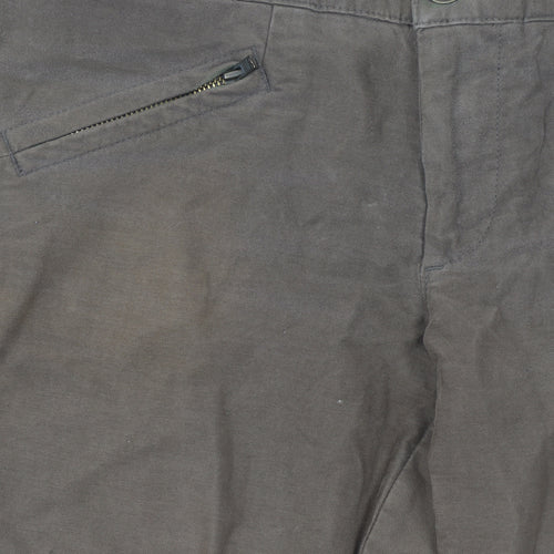 Marks and Spencer Women Brown Cotton Chino Trousers Size M