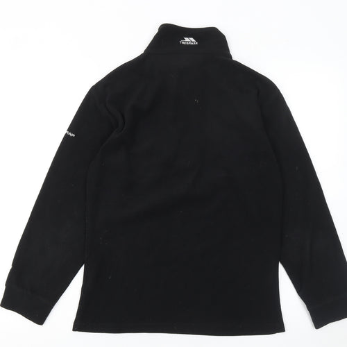 Trespass Mens Black Fleece 1/2 Zip Pullover Sweatshirt Size S