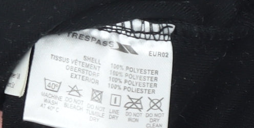 Trespass Mens Black Fleece 1/2 Zip Pullover Sweatshirt Size S