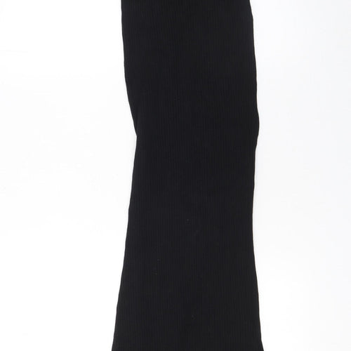 MNG Women's Black Sleeveless Bodycon Long Knit Dress Size 8