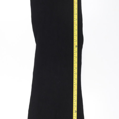 MNG Women's Black Sleeveless Bodycon Long Knit Dress Size 8