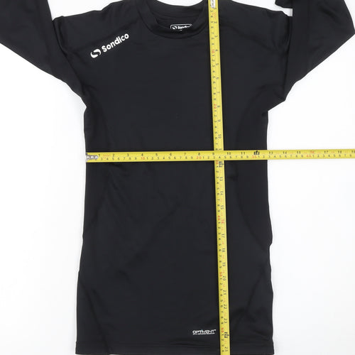 Sondico Men’s Black Long Sleeve Compression T-Shirt Size S