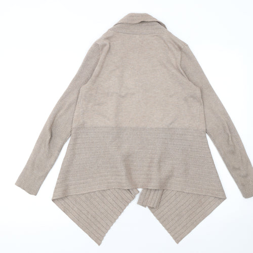 Verve Ami Women Beige Open Front Knit Cardigan Size S