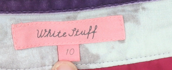 White Stuff Womens Grey Embroidered A-Line Wool Blend Skirt Size 10