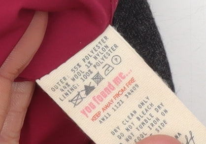 White Stuff Womens Grey Embroidered A-Line Wool Blend Skirt Size 10