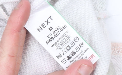 Next Womens Multicoloured Cropped Art Print Long Sleeve T-Shirt Size 14