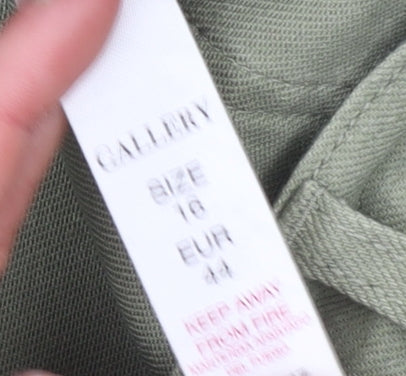 Gallery Womens Green Size 16 Cut-Off Cotton Twill Shorts