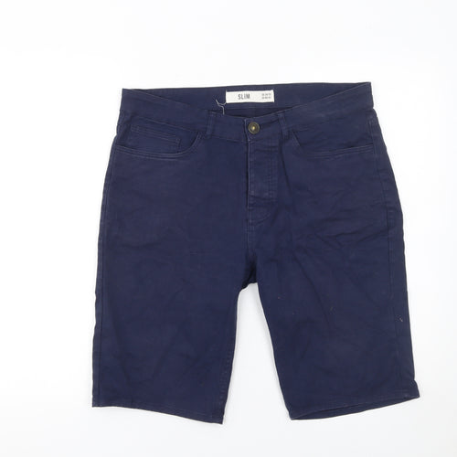 New Look Men's Blue Slim Fit Chino Shorts Size 34 Regular