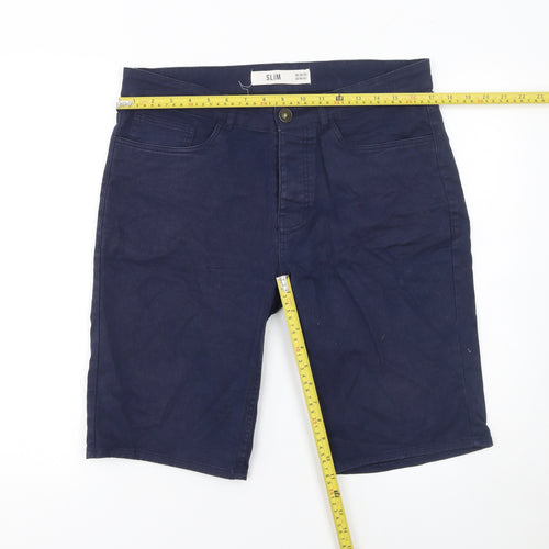 New Look Men's Blue Slim Fit Chino Shorts Size 34 Regular