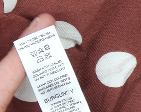 Gallery Women’s Brown Polka Dot Sleeveless Blouse Size 16