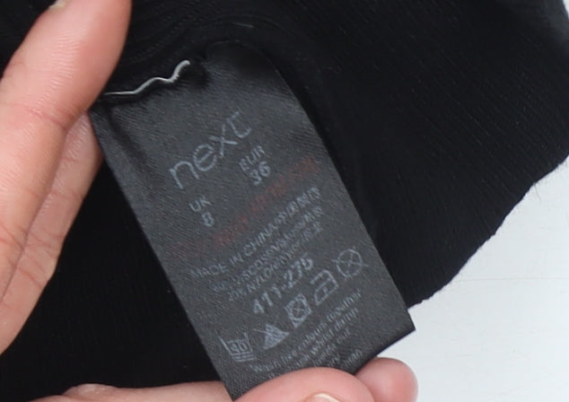 Next Women’s Black Ruffle Knit Cardigan Size 8 Long Sleeve