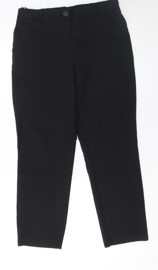 St Bernard for Dunnes Stores Women's Black Size 14 Straight Leg Stretch Trousers