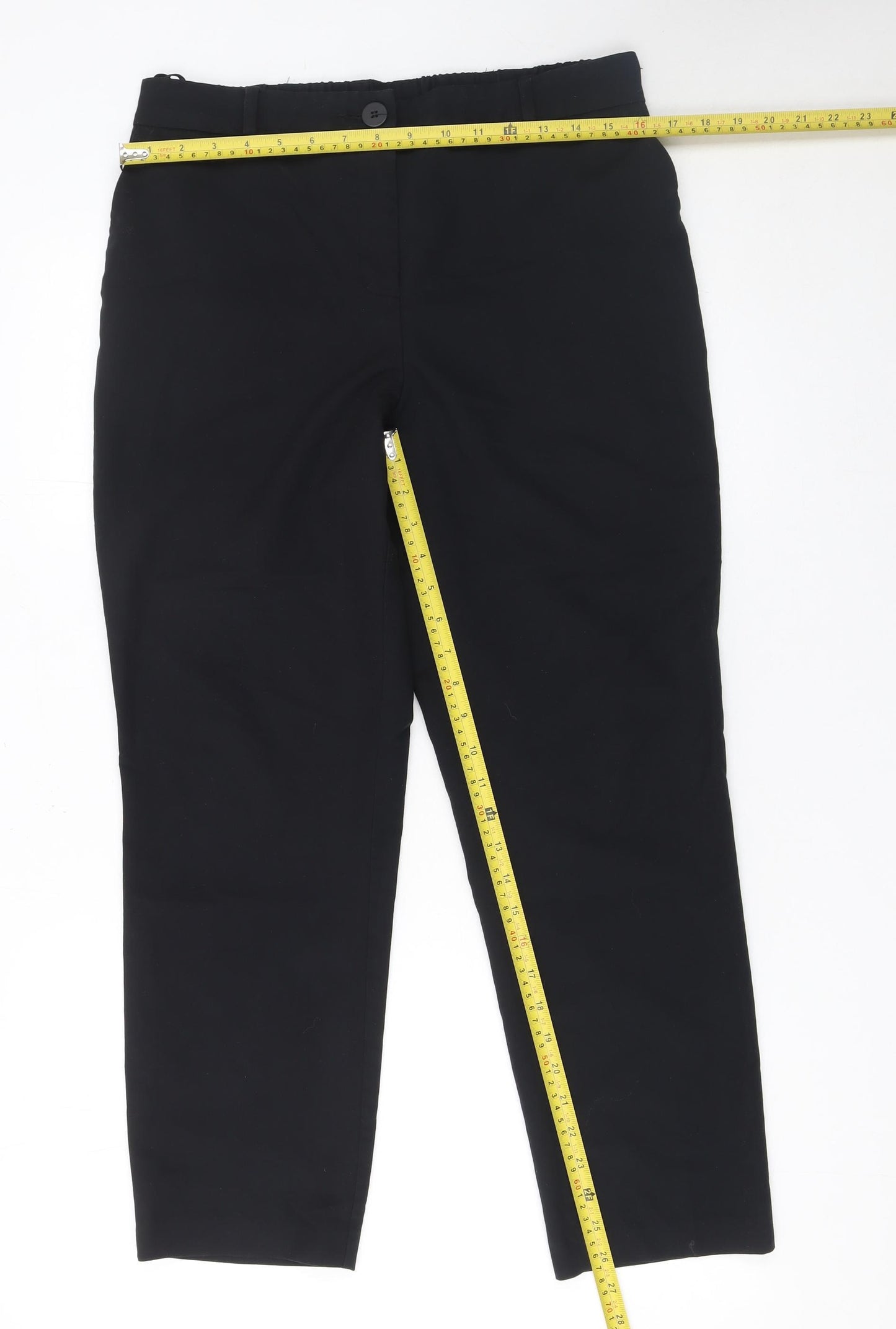 St Bernard for Dunnes Stores Women's Black Size 14 Straight Leg Stretch Trousers