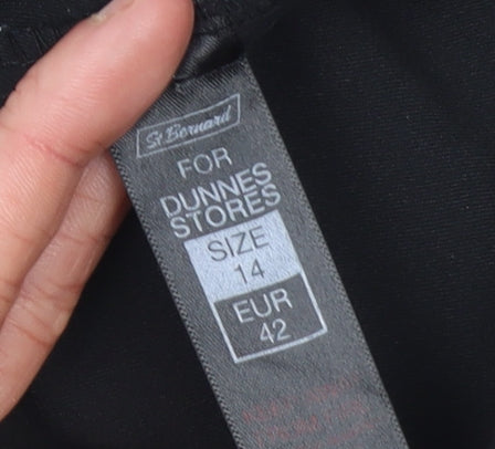 St Bernard for Dunnes Stores Women's Black Size 14 Straight Leg Stretch Trousers