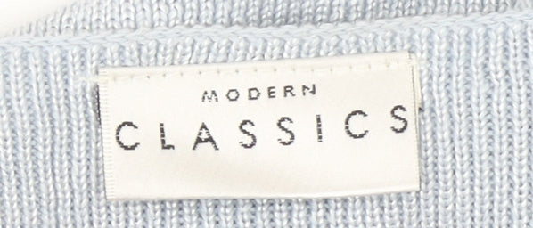 Modern Classics Women's Blue Knit Sleeveless Square Neck Tank Top Size 18