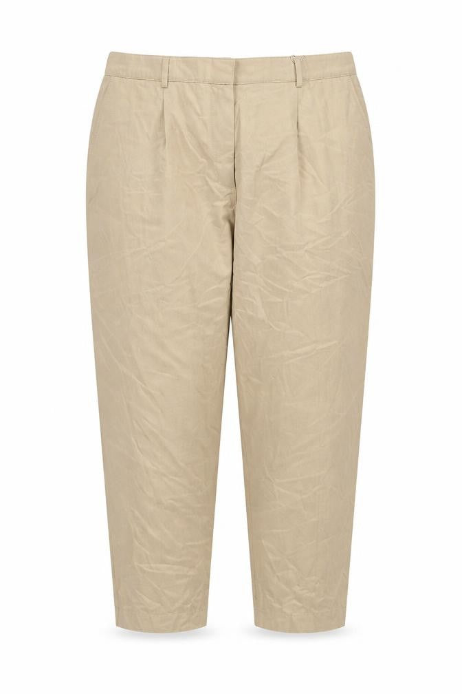 Marks and Spencer Womens Beige Chino Tapered Trousers Size 12