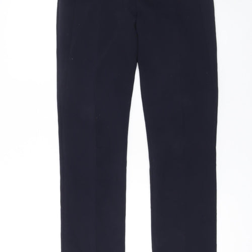 Jaeger Womens Navy Blue Straight Leg Dress Trousers UK 10