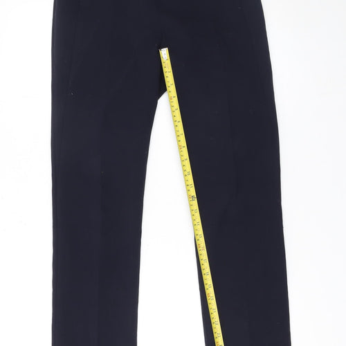 Jaeger Womens Navy Blue Straight Leg Dress Trousers UK 10