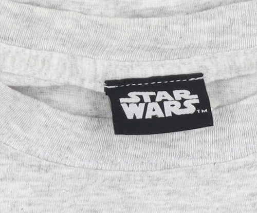 Star Wars Men's Grey Graphic T-Shirt Medium Cotton Blend