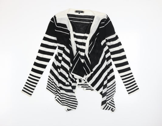 Principles by Ben de Lisi Womens Black White Stripe Cardigan Size 16