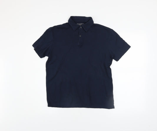 Charles Tyrwhitt Men’s Blue Cotton Short Sleeve Polo Shirt Small