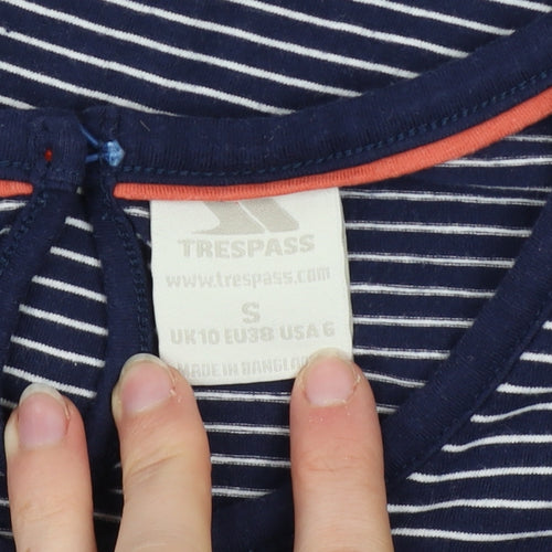 Trespass Women’s Blue Striped Size 10 T-Shirt Dress Lightweight