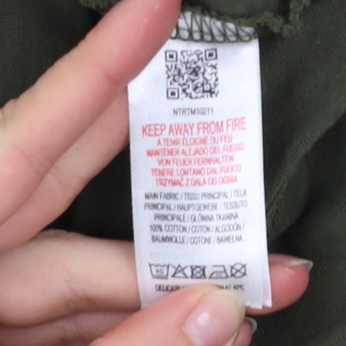 North Ridge Men's Green XL Funny Bear Fishing Graphic T-Shirt