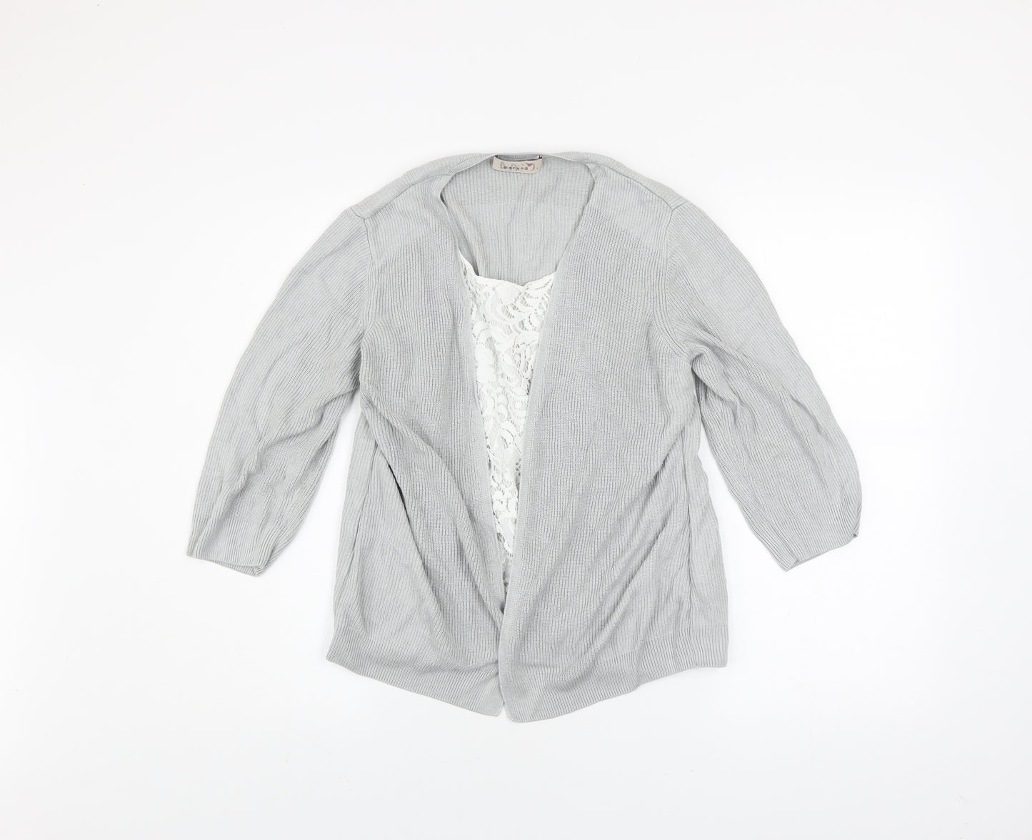 Marks and Spencer Women’s Grey Knit Open Cardigan UK 14