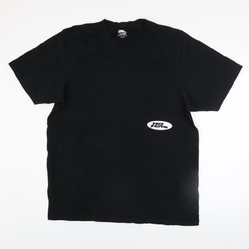 No Fear Men's Black XL Graphic Print Crew Neck Cotton T-Shirt