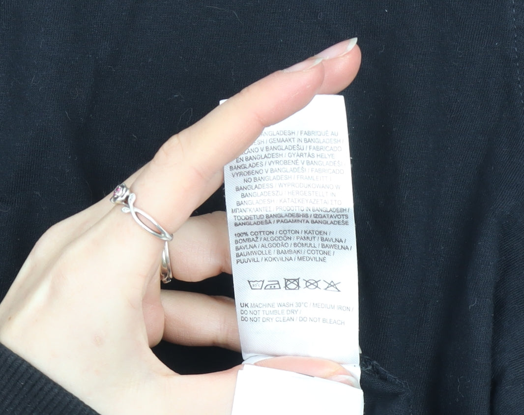 No Fear Men's Black XL Graphic Print Crew Neck Cotton T-Shirt