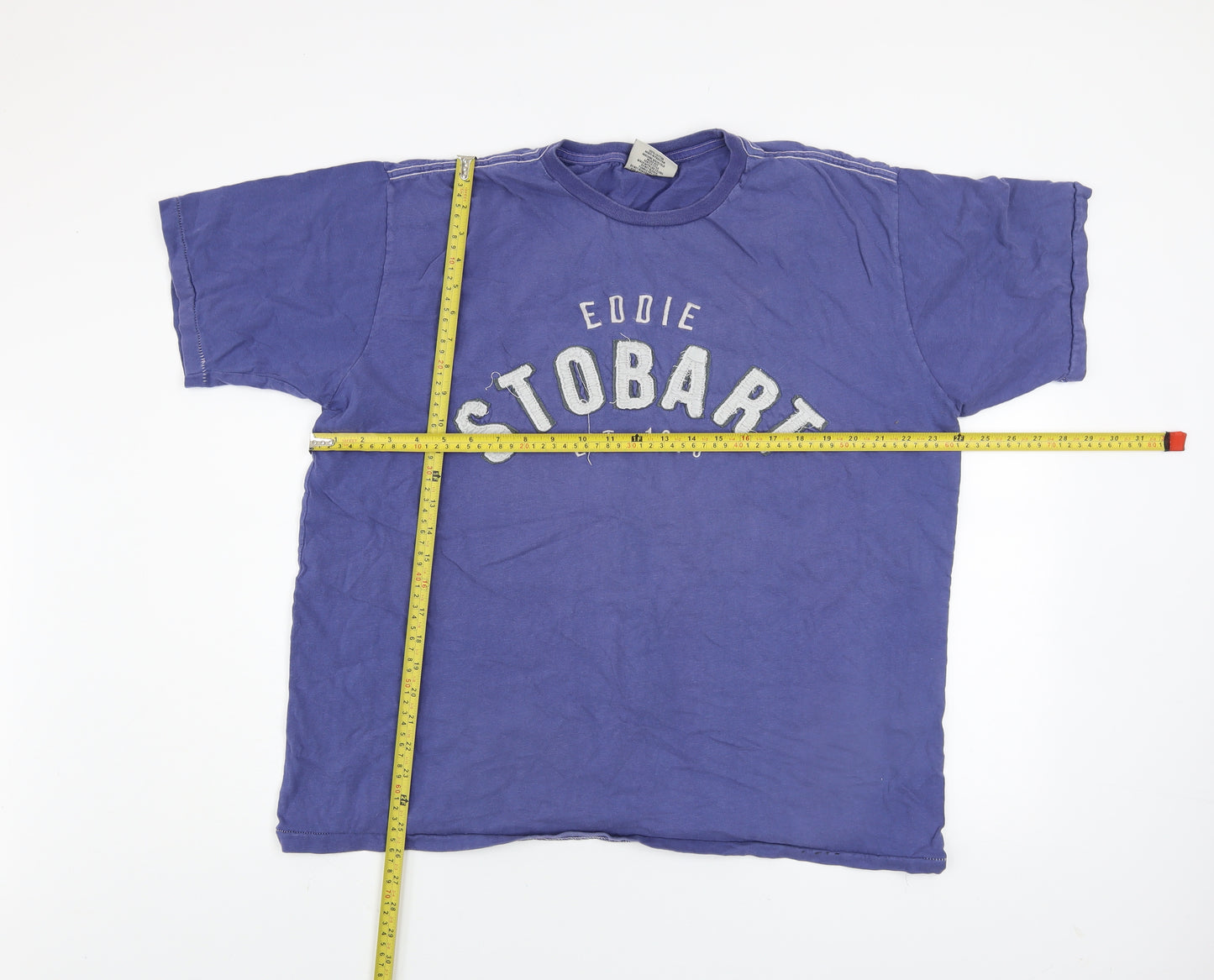 Eddie Stobart Men's Purple Cotton Graphic T-Shirt XL Short Sleeve