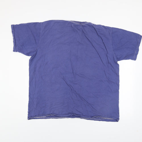 Eddie Stobart Men's Purple Cotton Graphic T-Shirt XL Short Sleeve