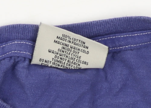 Eddie Stobart Men's Purple Cotton Graphic T-Shirt XL Short Sleeve