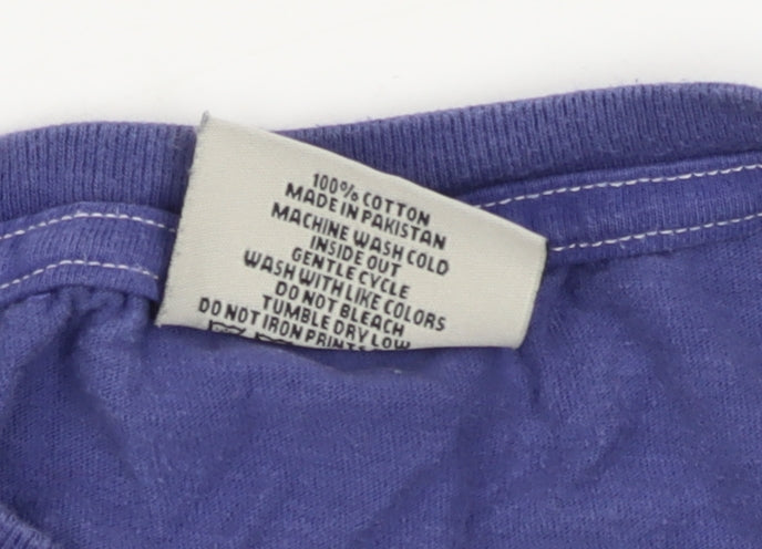 Eddie Stobart Men's Purple Cotton Graphic T-Shirt XL Short Sleeve