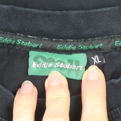 Eddie Stobart Men's Black Graphic Truck Print XL T-Shirt