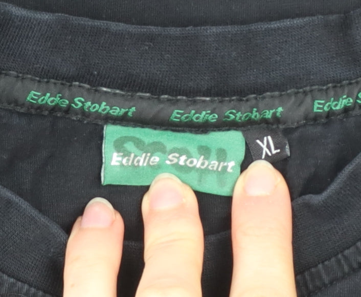 Eddie Stobart Men's Black Graphic Truck Print XL T-Shirt